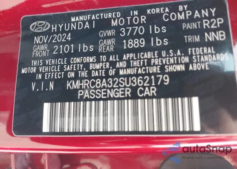 2025 Hyundai Venue Sel z USA, uszkodzony, nr VIN KMHRC8A32SU362179